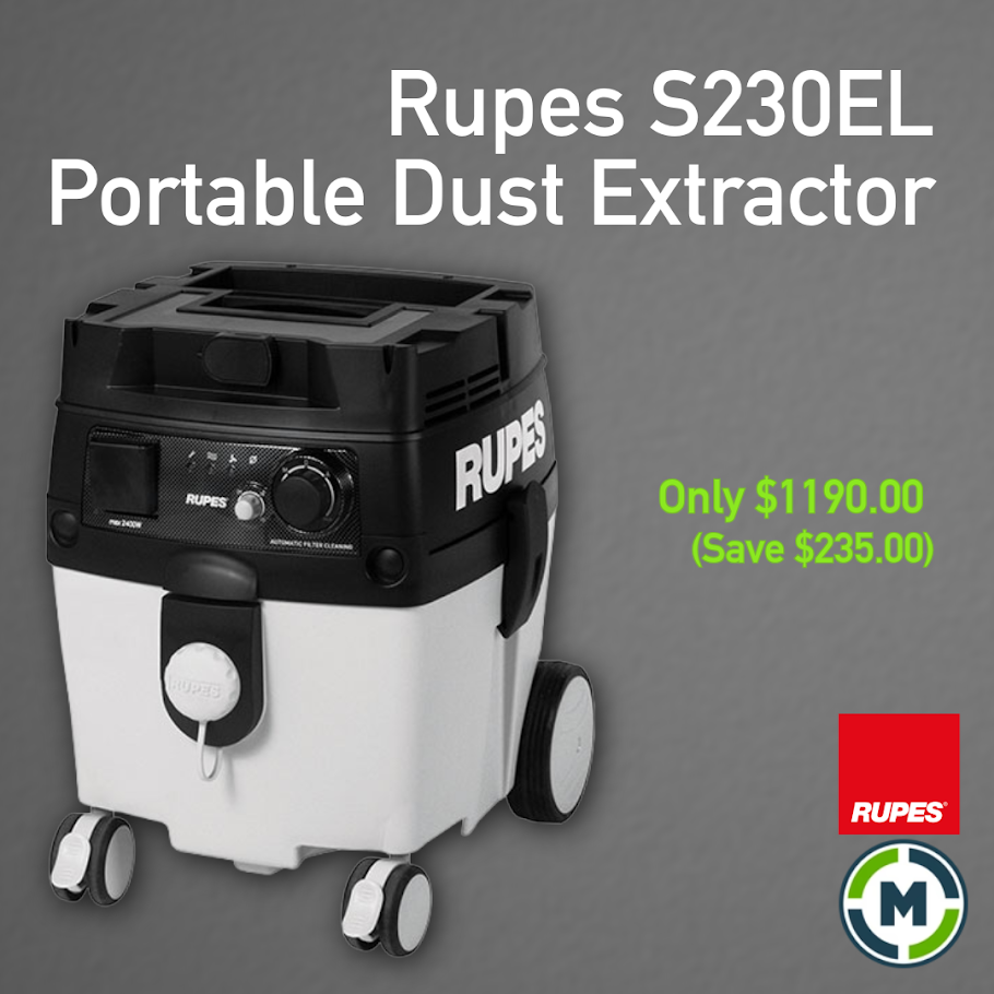 Rupes S2 SERIES Compact Portable Dust Extraction Unit, S230EL