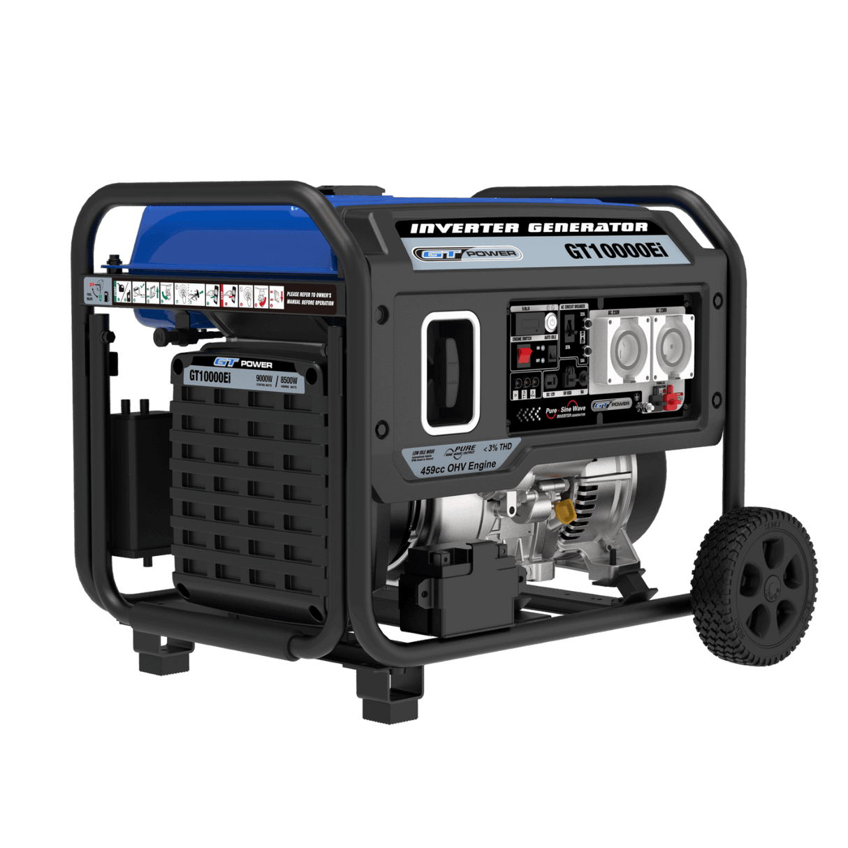 GT Power 9000W Electric Start Open Frame Inverter Generator