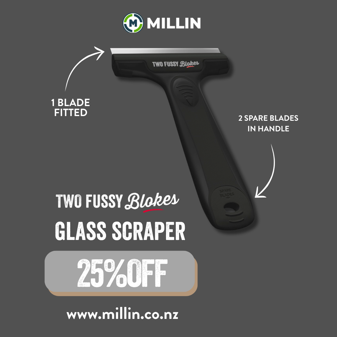 Two Fussy Blokes Premium Glass Scraper And Replacement Blades