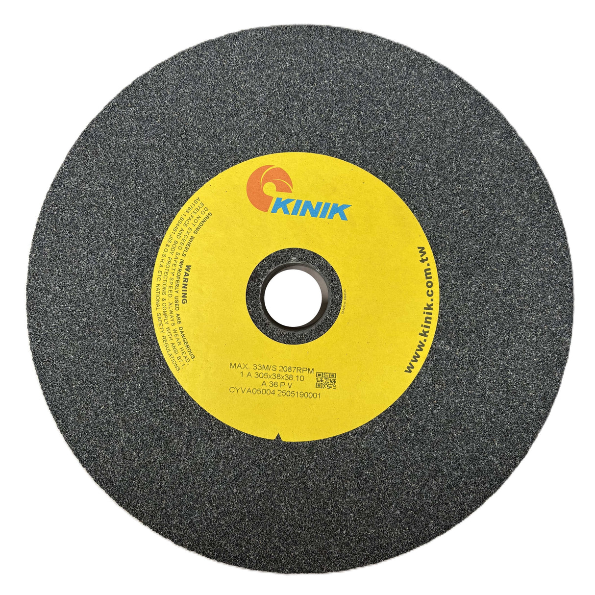 355mm x 38mm x 50.8mm Grey Aluminum Oxide GP Grinding Wheel - Multi Bore