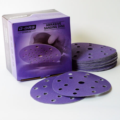 150mm x 15 Hole Ceramic Grain Film Backed Sanding Discs 100 Pack