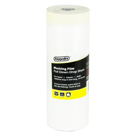 1800mm x 33m Haydn Pre-taped Interior Masking Film