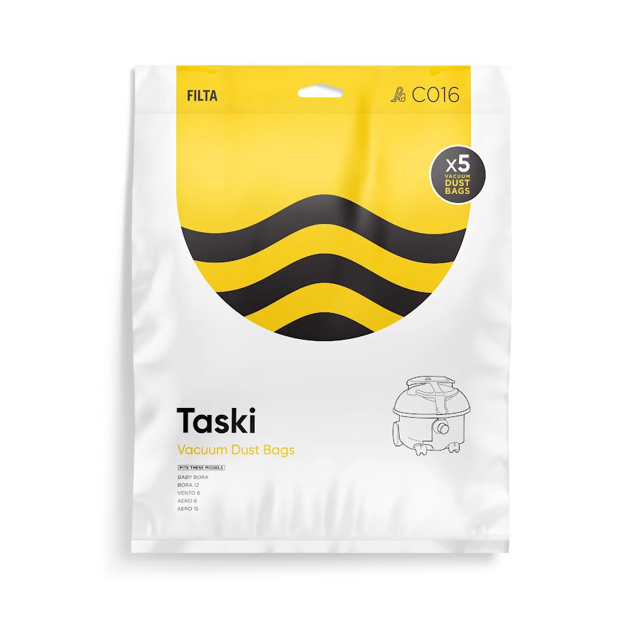Taski Microfibre Vacuum Bags, 5 Pack
