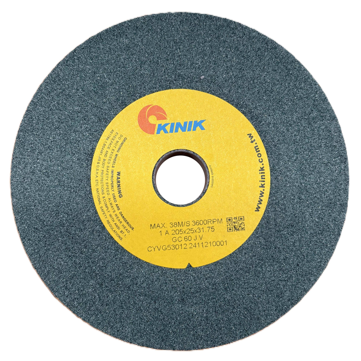 205mm x 25 Green Silicon Carbide Grinding Wheels - Multi Bore