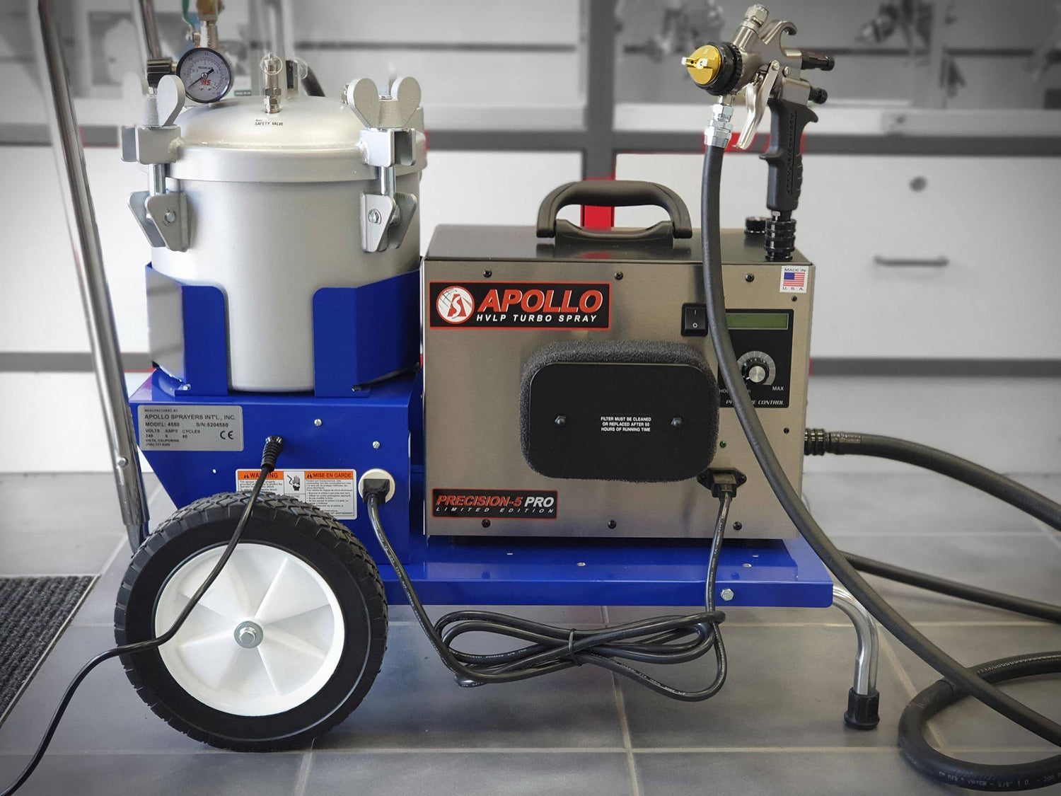 Apollo HVLP Production Series Sprayer Cart - Big Jobs Made Easy