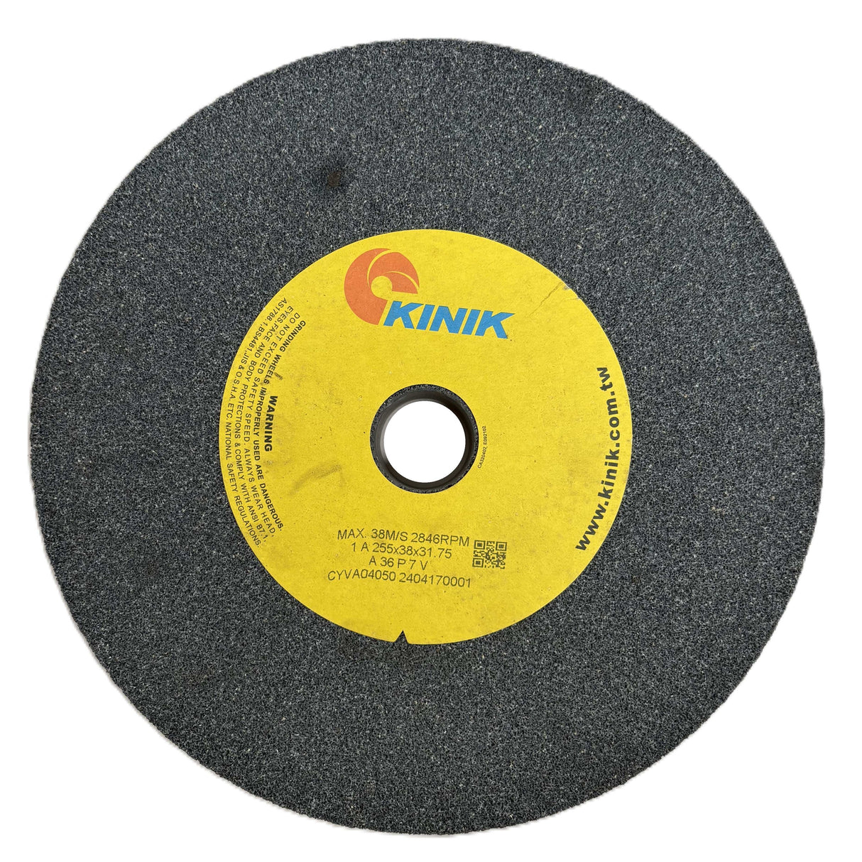 255mm x 38mm Grey Aluminum Oxide GP Grinding Wheel - Multi Bore