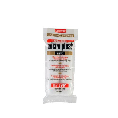 165mm x 8mm Wooster Jumbo-Koter Micro Plush Mini Roller Sleeve - 2 Pack