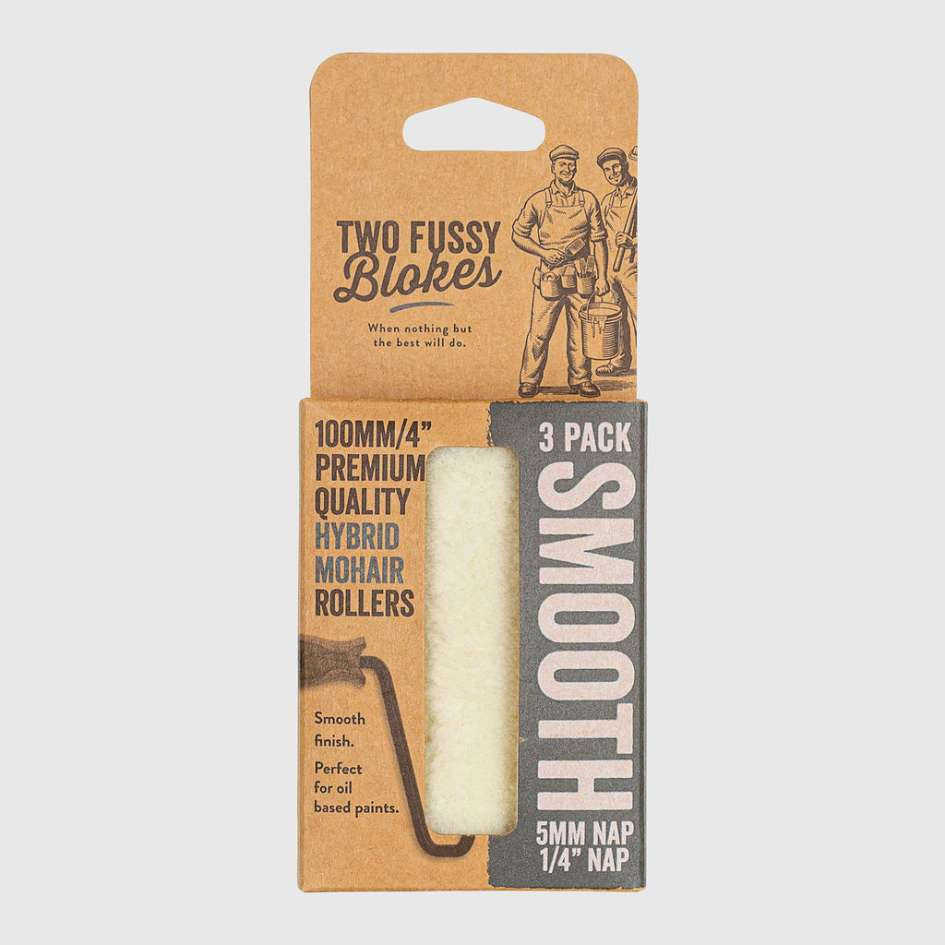 Mohair Hybrid Mini Paint Rollers 100mm/5mm Nap/3pack - Packaging
