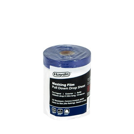 550mm x 33m Haydn Pre-taped Exterior Masking Film