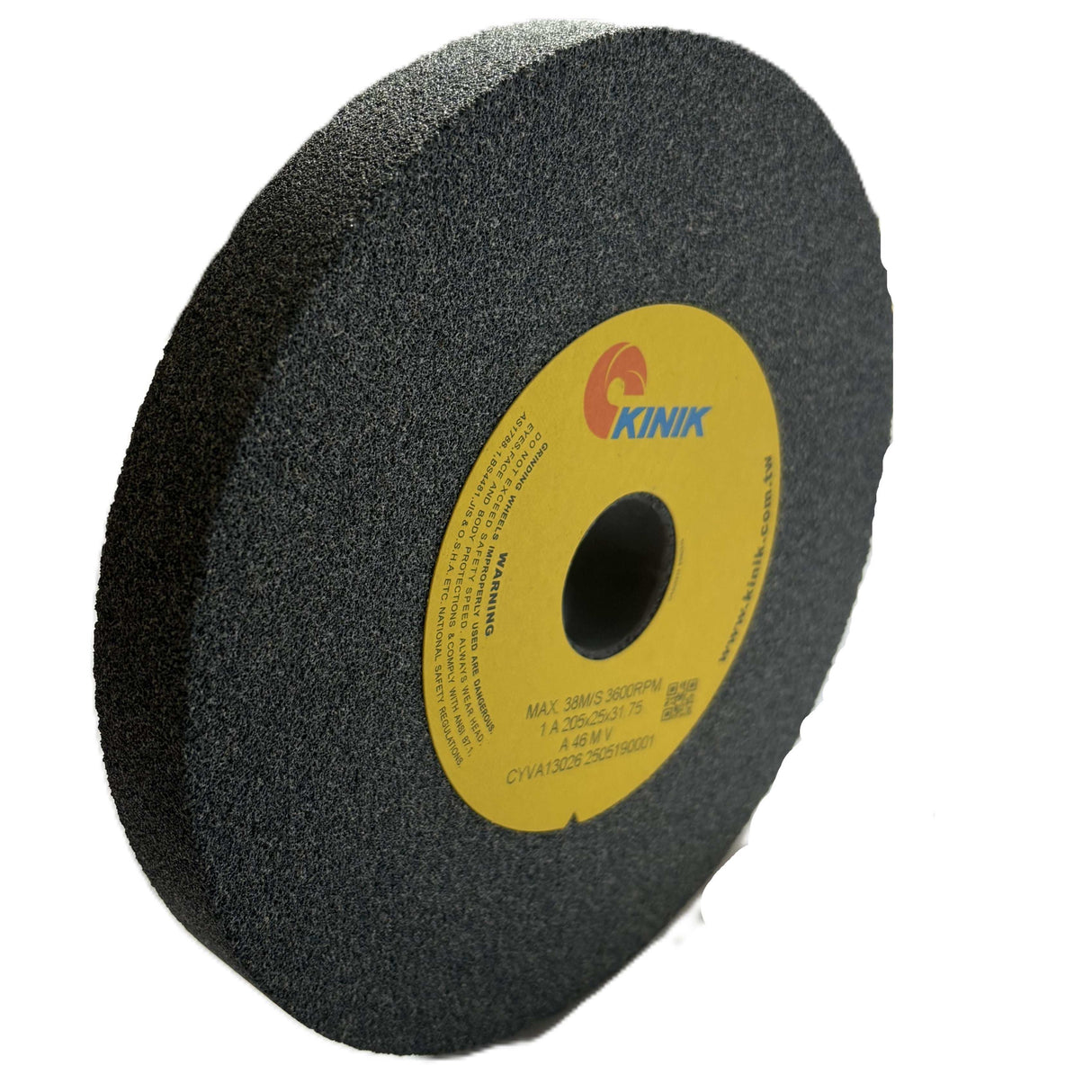 205mm x 25mm Grey Aluminum Oxide GP Grinding Wheel - Multi Bore