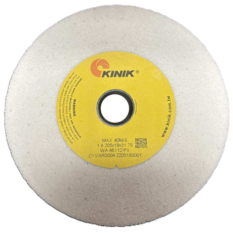205mm x 19mm White Aluminium Oxide Grinding Wheels - Multi Bore