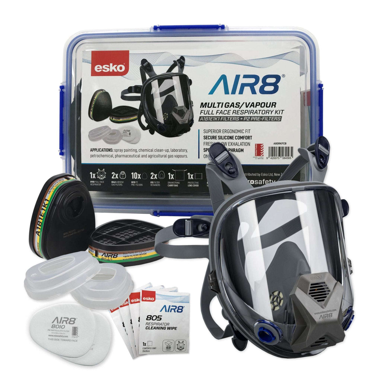 Multigas / Vapour Esko AIR8 Full Face Respiratory Kit