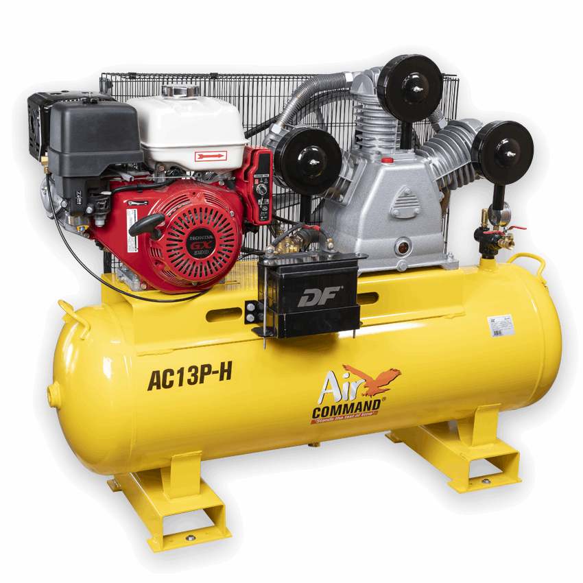 Air Command Stationary Petrol Compressor 150L Tank, Honda GX390 Engine