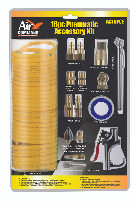 Air Command 16 Piece Pneumatic Accessory Kit