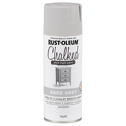 Rust-Oleum Chalked Spray Paint, 340g - Aged Grey