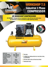 Air Command  7.5HP Workshop Compressor, WS7.5 Brochure