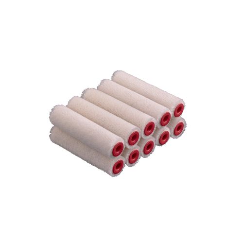 100mm x 4mm Almax Wool Velour Mini Rollers - 10 Pack