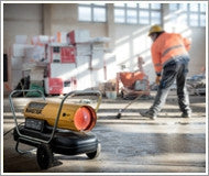 Diesel Fired Heater - B100CED in Use