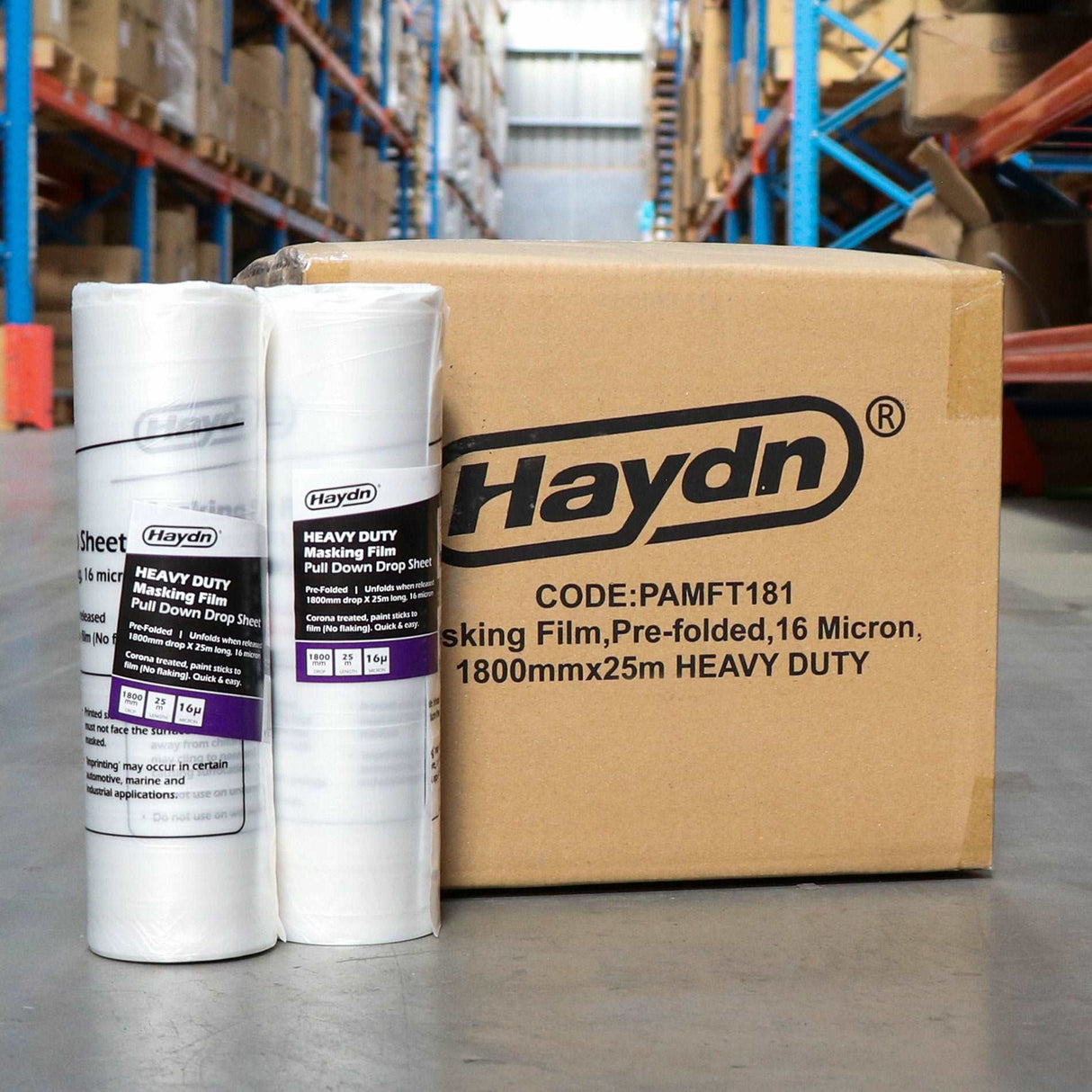 1800mm x 25m Buy A Box 12 Rolls Haydn Heavy Duty Masking Film