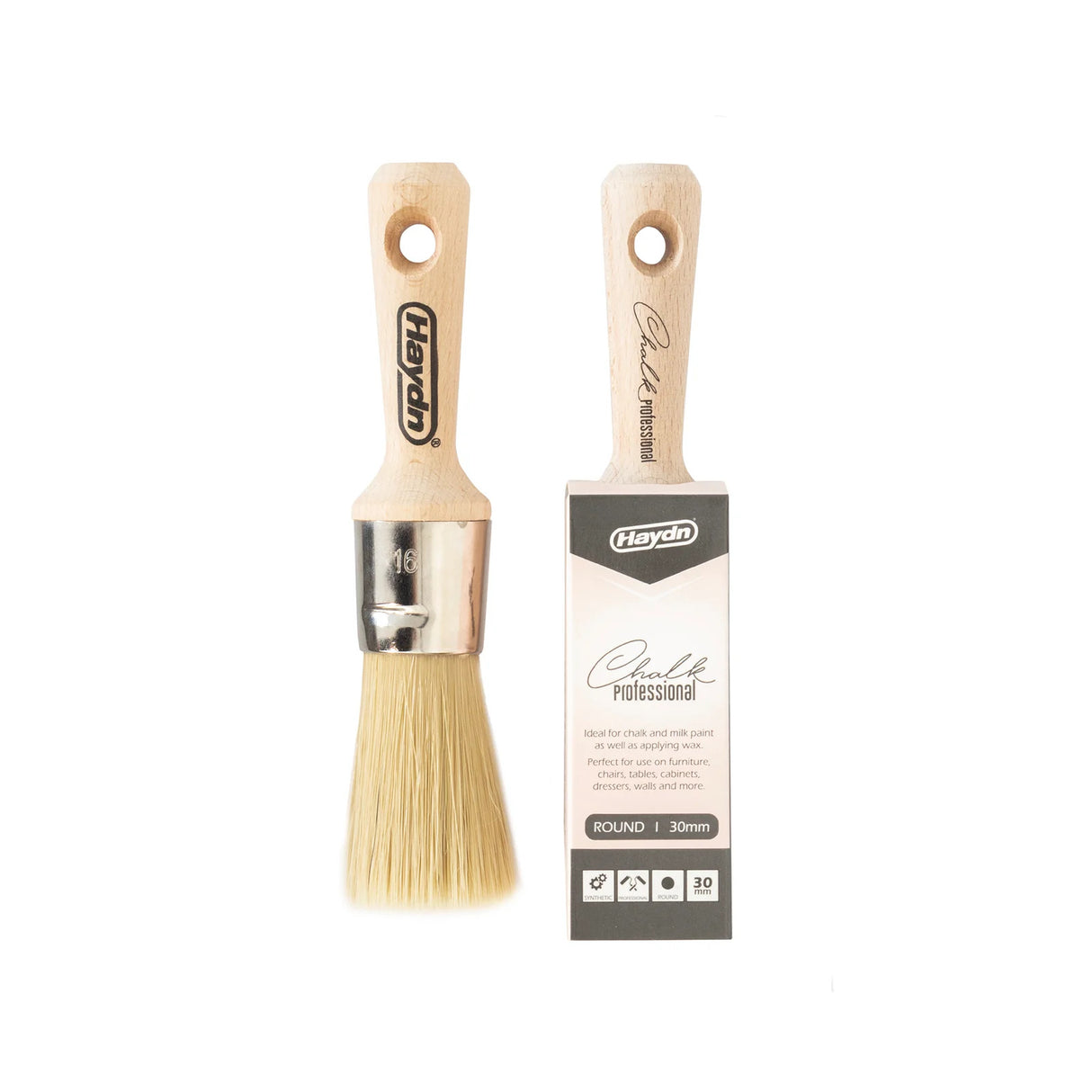 Haydn Chalk Brushes - Professional Brushes For Producing A Textured, Vintage Finish