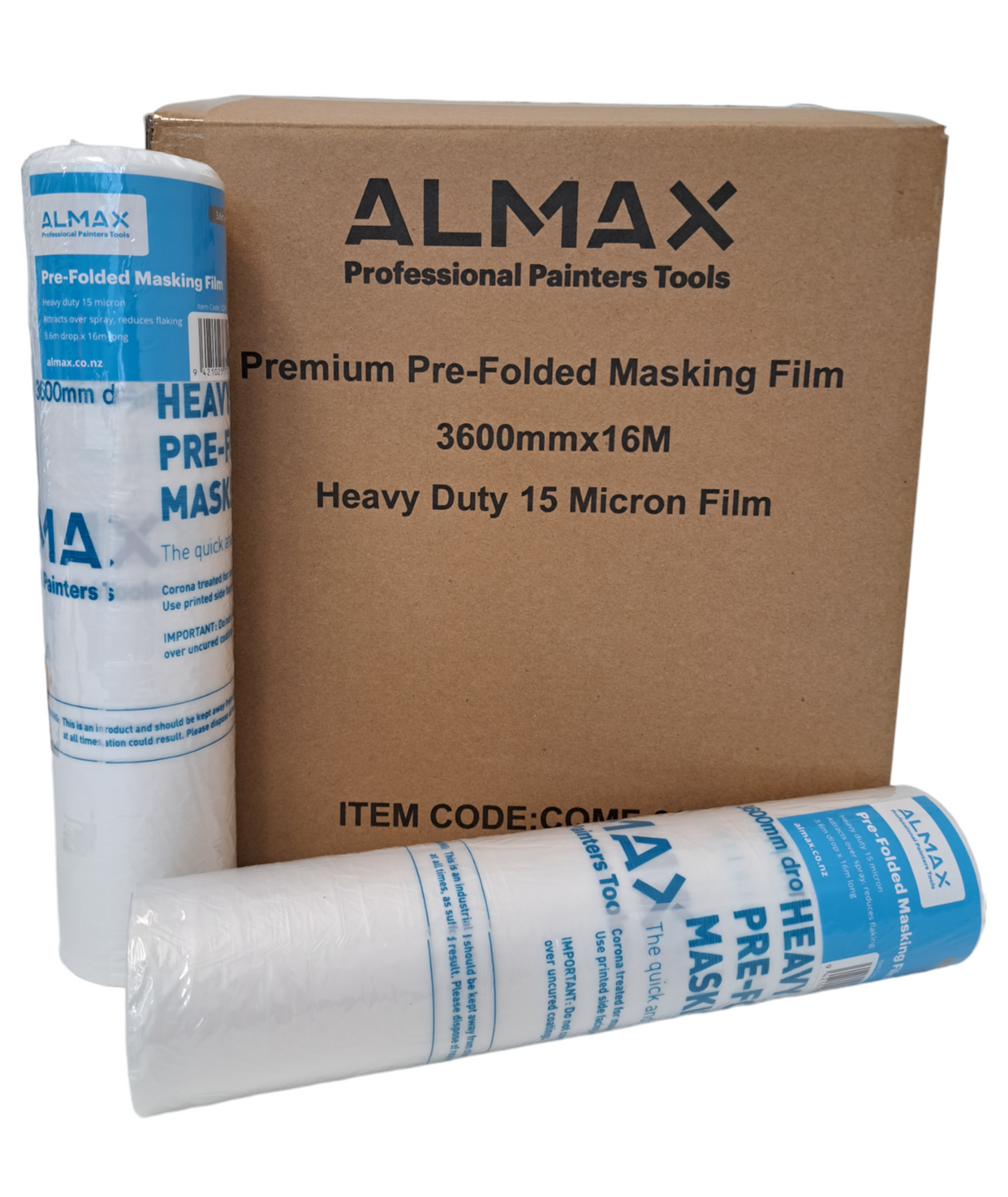 3600mm x 16m Buy A Box - 12 Rolls Almax Premium Masking Film Rolls