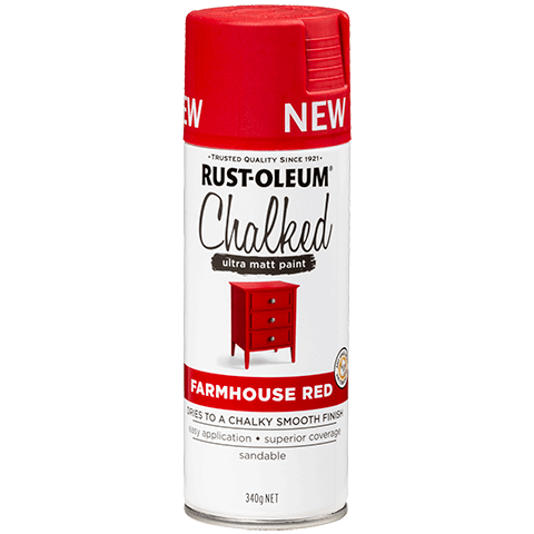 Rust-Oleum Chalked Spray Paint, 340g - Farmhouse Red