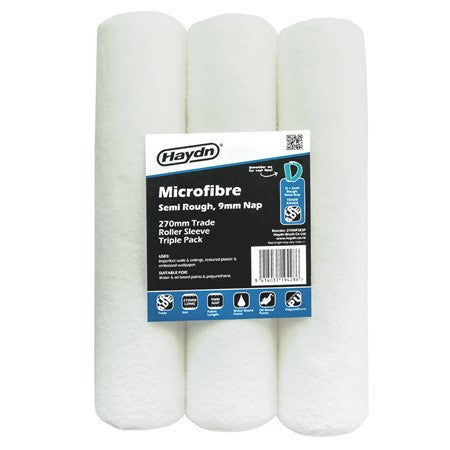 Contractors 3 Pack Haydn 270mm Trade Microfibre General Purpose 9mm Nap Sleeve