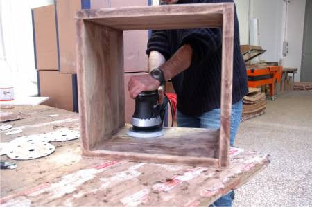 Rupes Variable Speed Random Orbital Sander in Action.