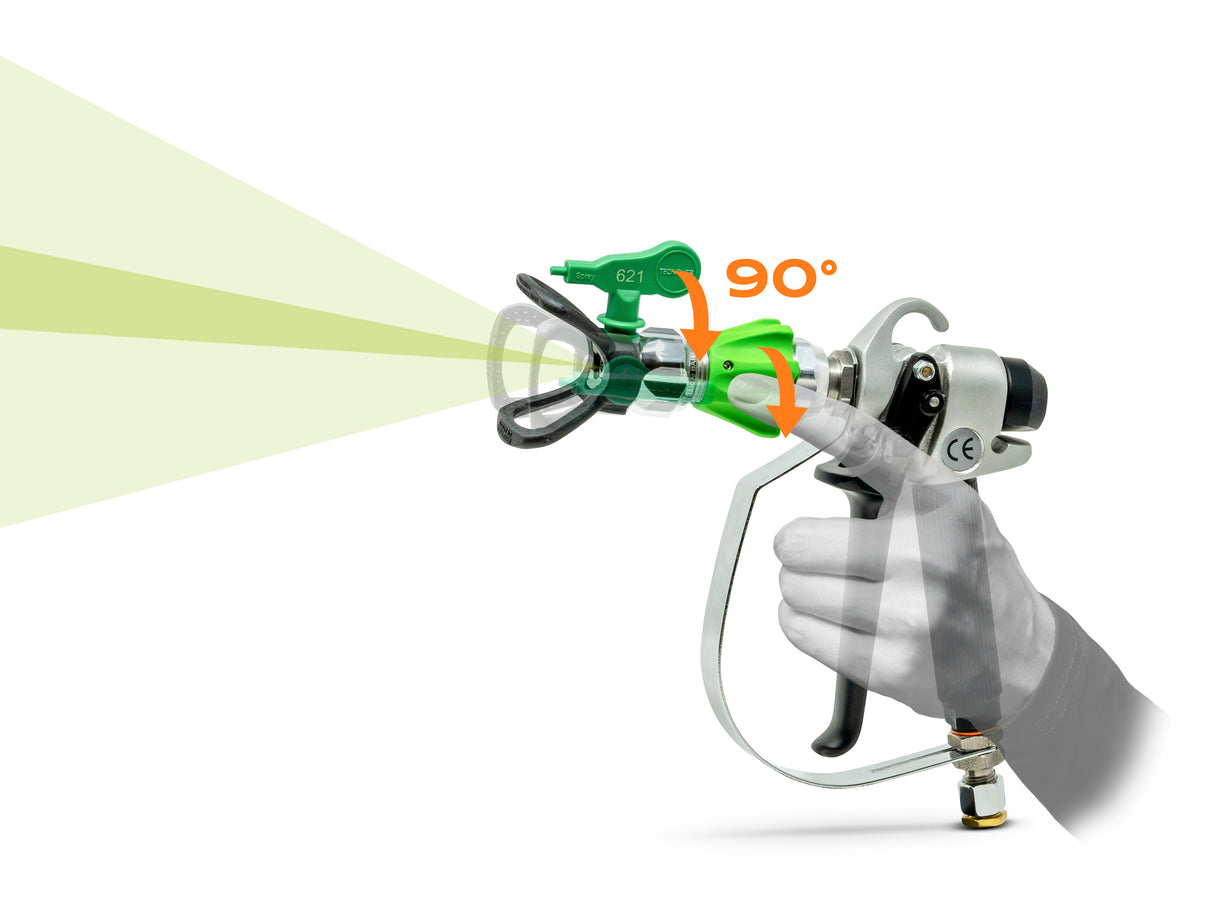 Fan Pivot - Quick Switching From Vertical To Horizontal Spraying