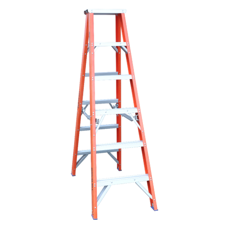 Pro Series Industrial Fibreglass Double Sided Step Ladder