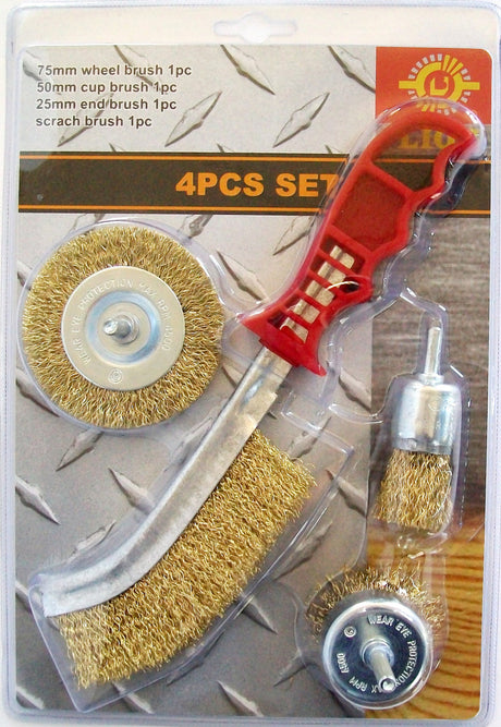 Wire Brush Handy 4 Piece Kit