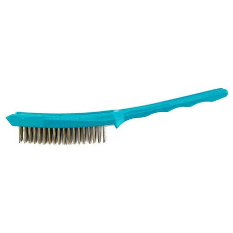 Plastic Handle 4 Row Stainless Steel Scratch Brush