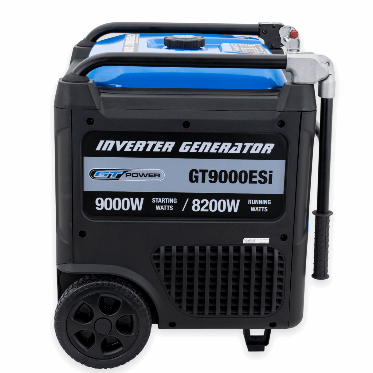 Inverter generator on a white background