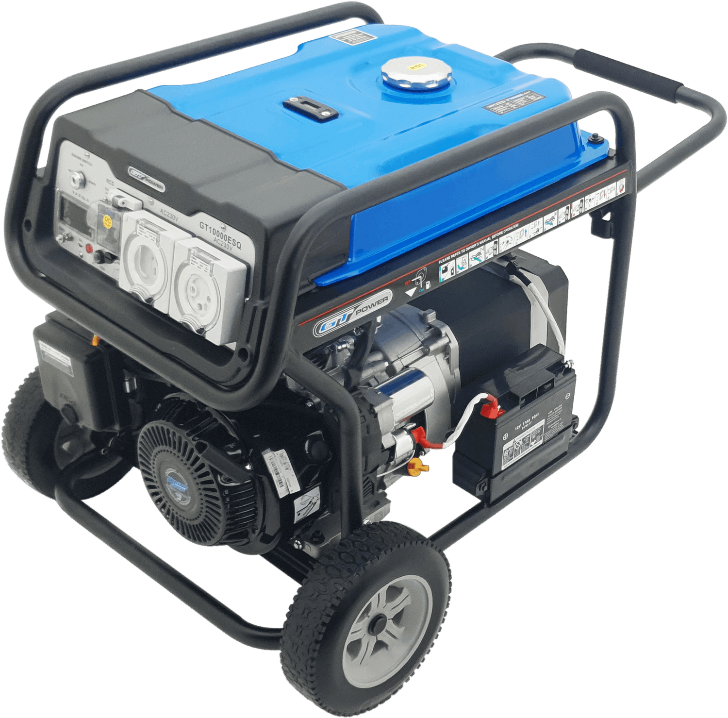 9000W GT Power Electric Start Generator - GT10000ESQ