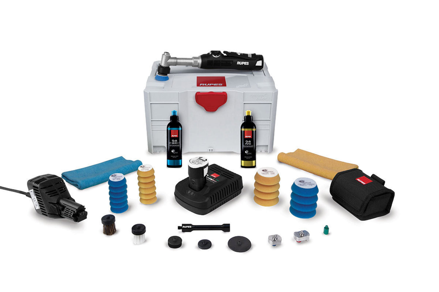 RUPES Big Foot Nano with iBrid Long Neck Dual Action Polisher Lux Box Kit