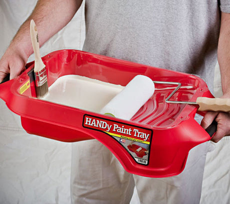 Handy Paint Kit with Tray and Liners, Ergonomic Handles.