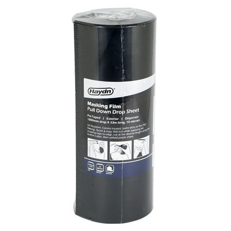 Haydn Pre-Taped Exterior Masking Film With Dispenser 1800mm x 33m