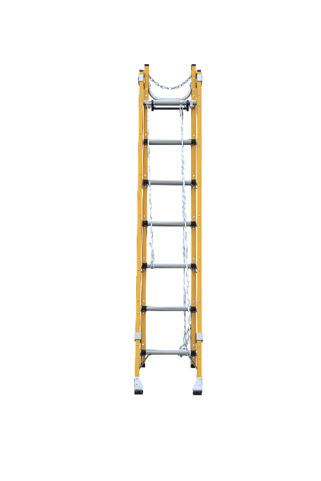 Pro Series Heavy Duty Industrial Fibreglass Linesman / Extension Ladder - Rated 150kg