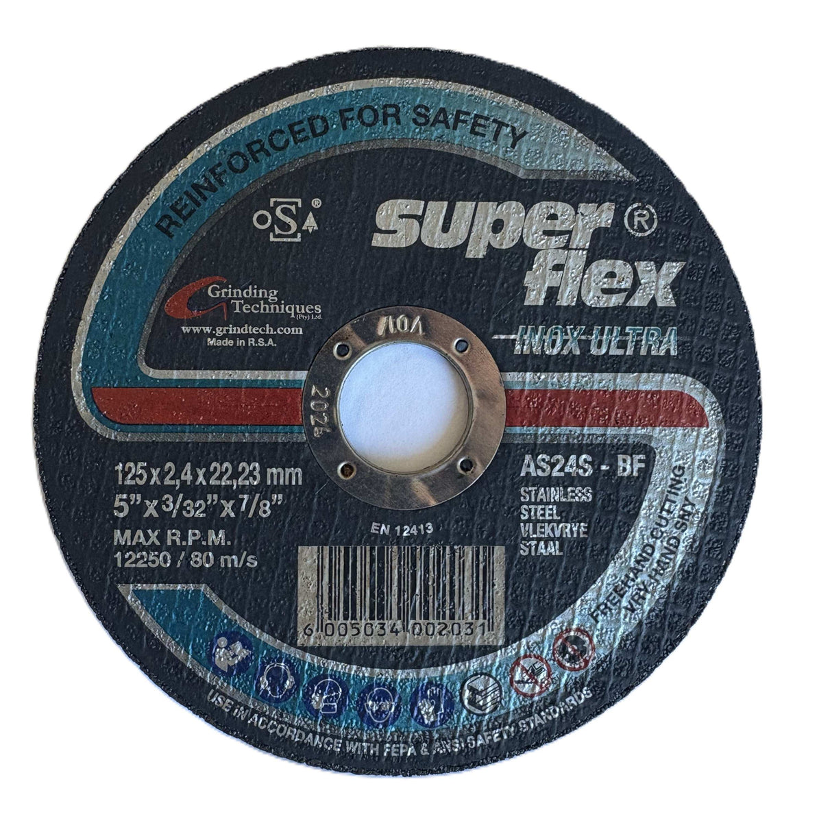 Free Sample - Super Flex Inox AS24S Cut Off Wheels - 125mm x 2.4mm
