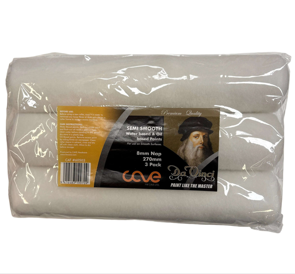 Da Vinci Draylon 8Mm Nap X 270Mm 3Pack