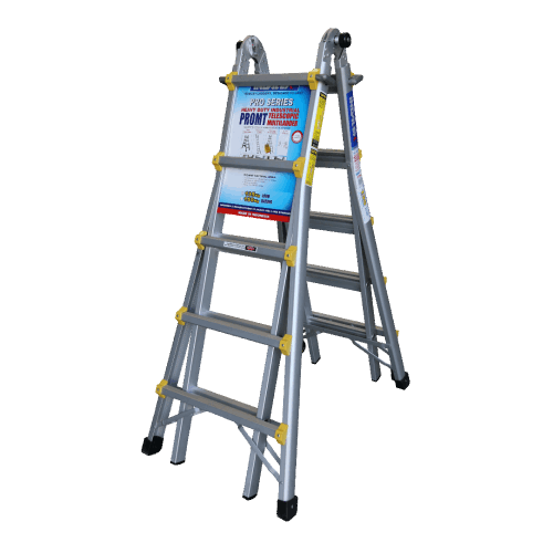 Pro Series Aluminium Industrial Telescopic Ladder - 4 Ladders In 1