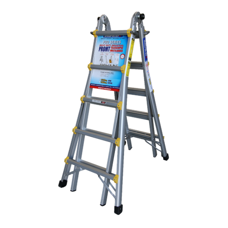 Pro Series Aluminium Industrial Telescopic Ladder - 4 Ladders In 1