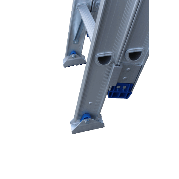 Pro-Series Industrial Rated Extension Aluminium Ladder With Swivel Feet