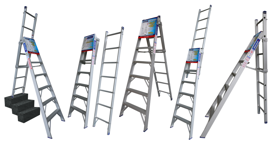 Indalex Pro Series Aluminium 5-Way Combination Ladders