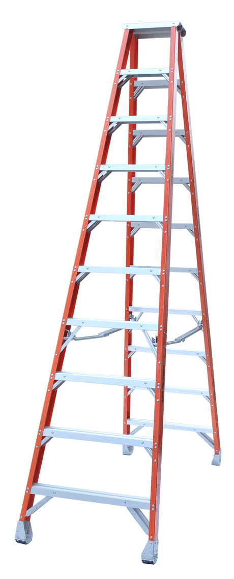 Pro Series Industrial Fibreglass Double Sided Step Ladder