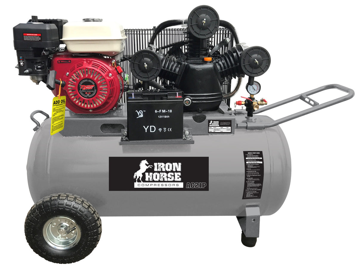 Iron Horse Portable 8HP Powerdyne Engine Compressor, AC21P