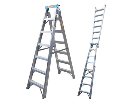 King Aluminium Industrial Combination Step And Extension Ladder