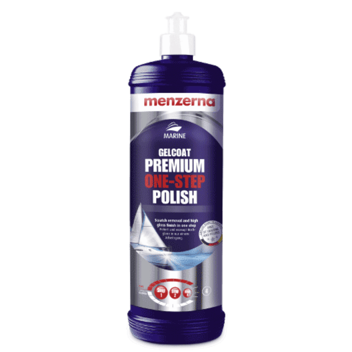 Menzerna Gelcoat Premium One-Step Polish bottle