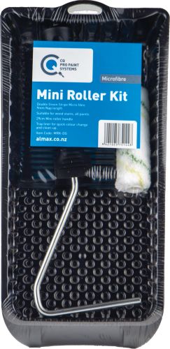 Almax Mini Roller Kits - Double Green Stripe 9mm Microfibre Sleeve