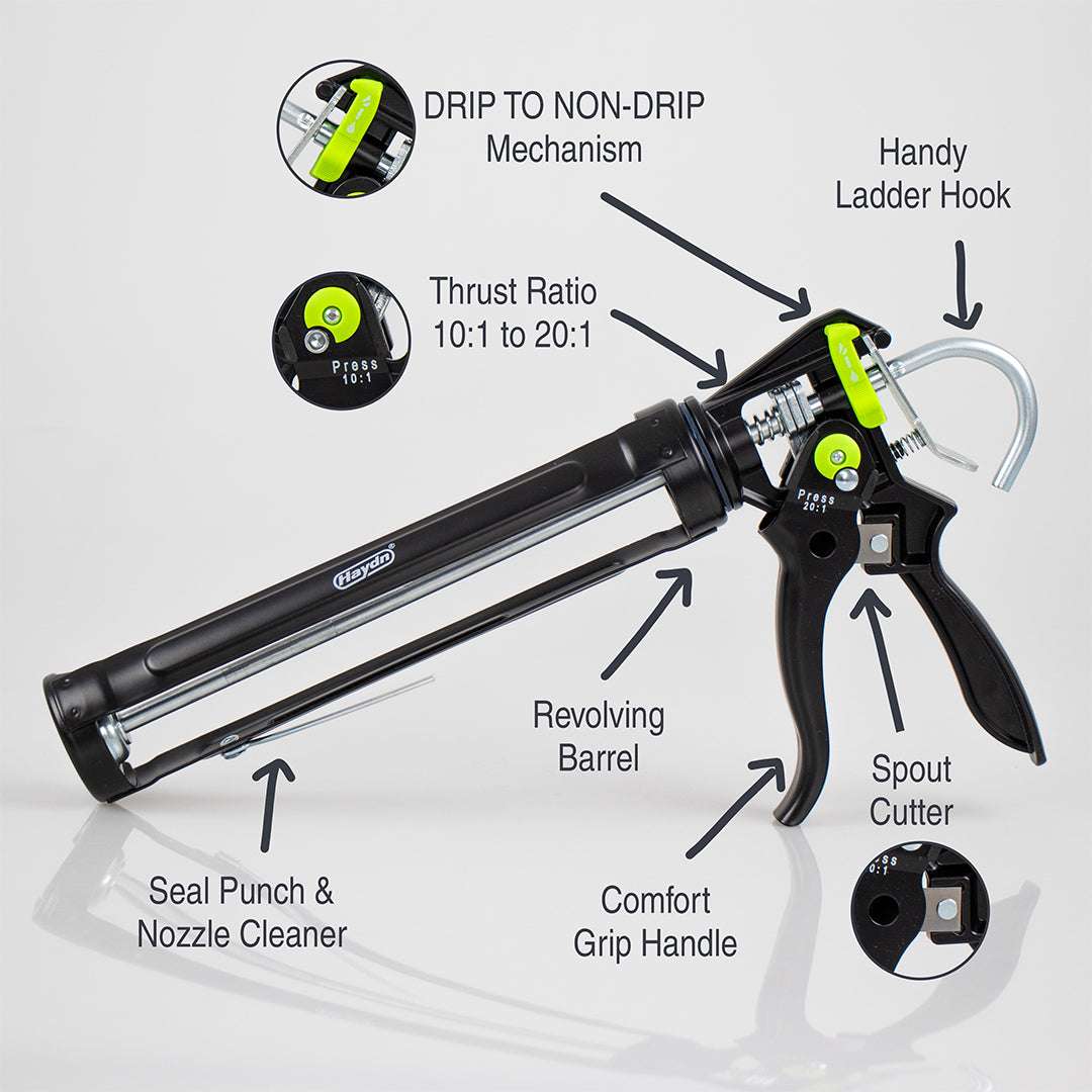 Professional Series 266mm Revolving Caulking Gun - Tools Not Toys